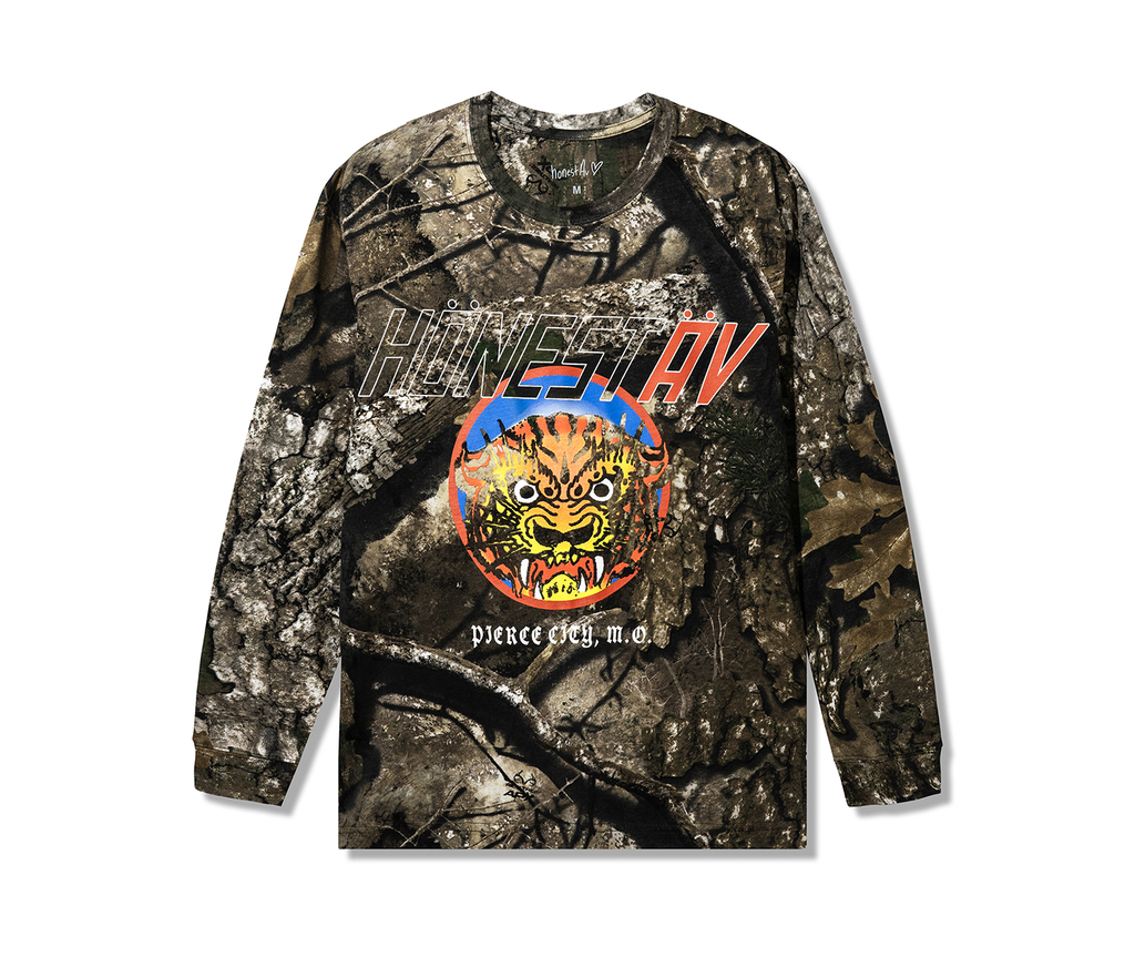 honestav Tiger Camo LS Tee