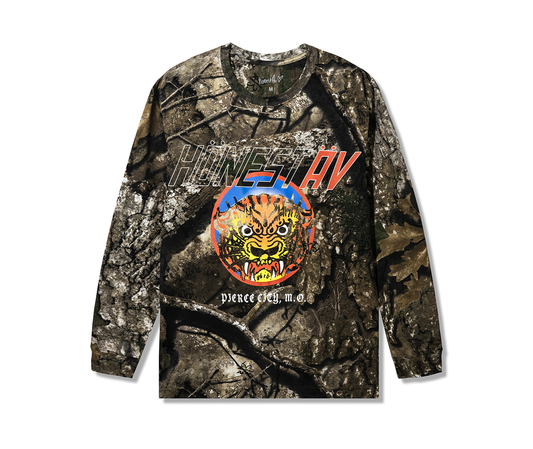 Honest Av Tiger Camo LS Tee